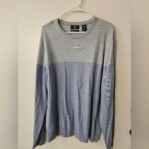 Calvin Klein Gray and Blue Sweater Merino Wool